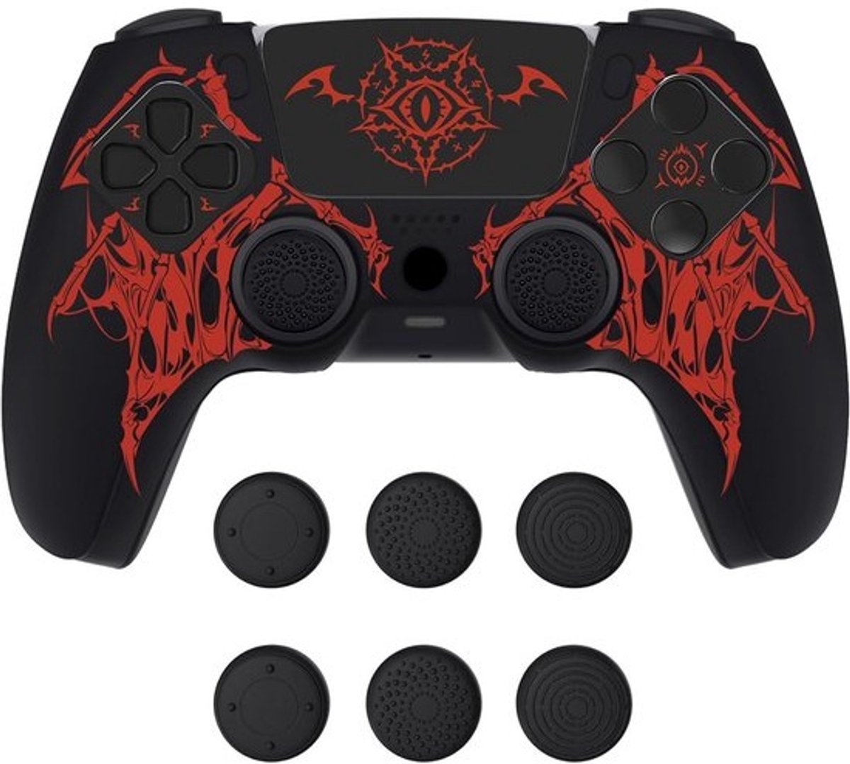 Antislip Siliconen Controller Hoes voor PS5 met 6 Duim Caps - Dockable & Comfortabele Grip