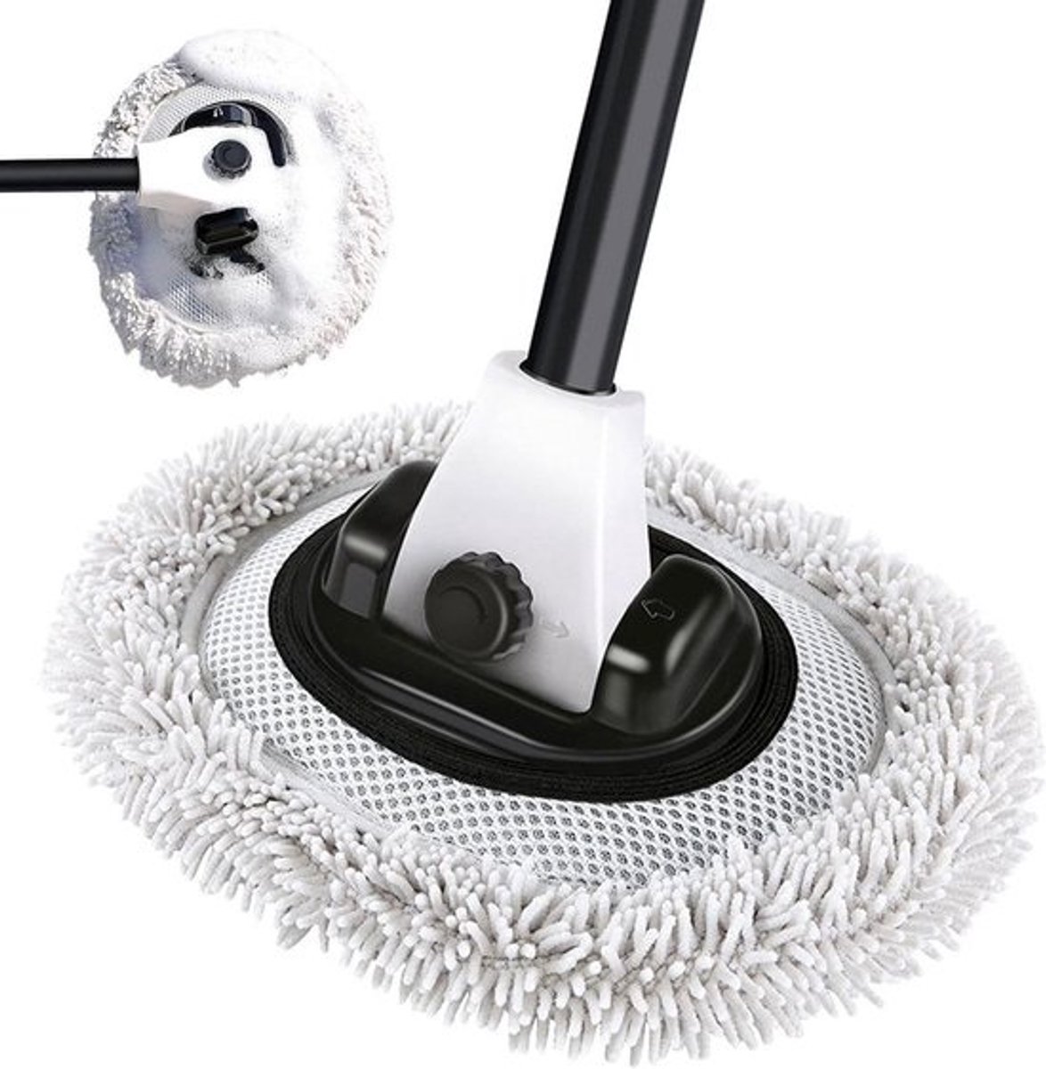 Telescoop Autowasborstel met Afneembare Borstelkop - Perfect voor Camping en Auto Reiniging