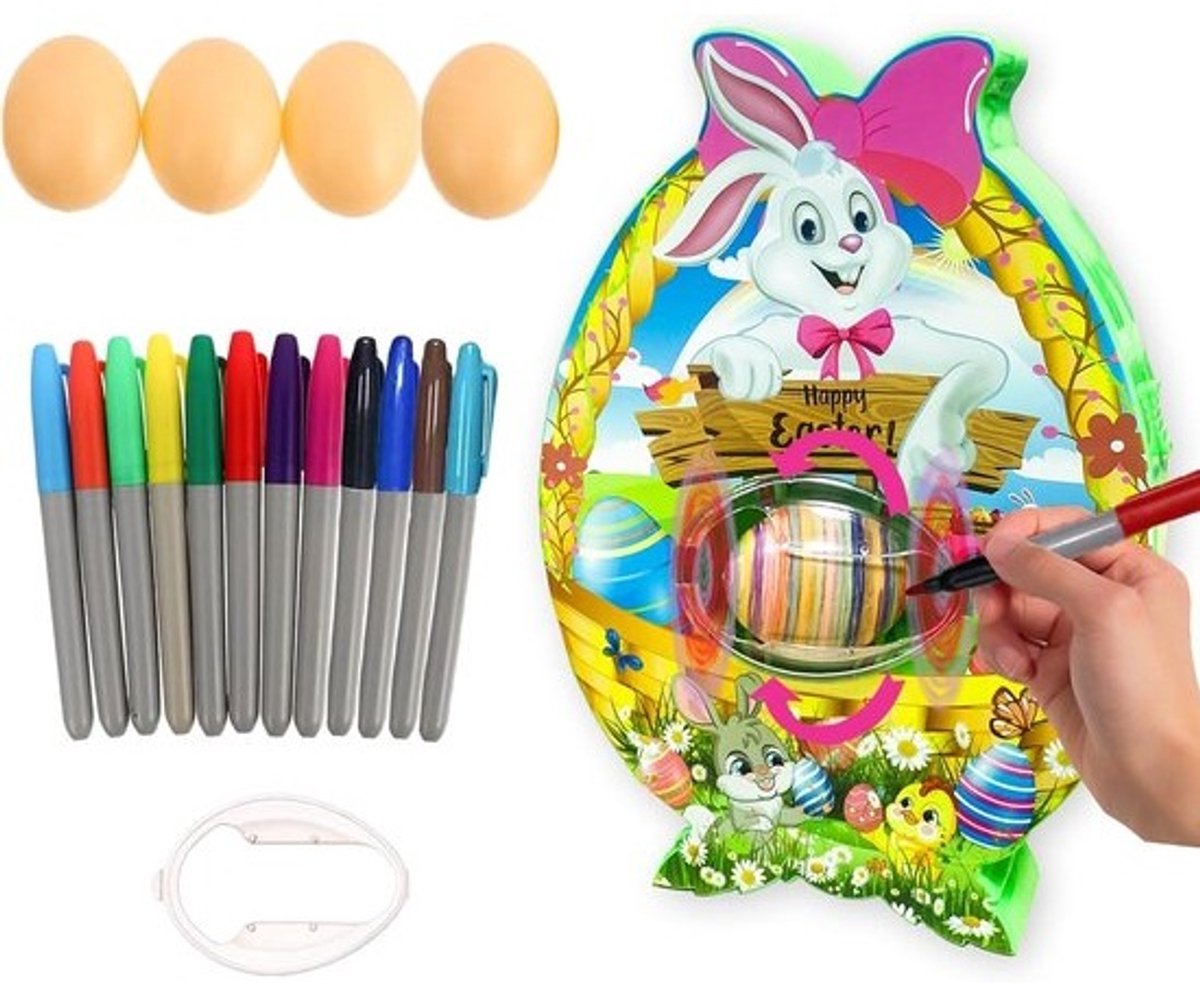 Eieren beschilderen machine met 8 kleurrijke markers - Doe-het-zelf decoratieset voor paaseieren