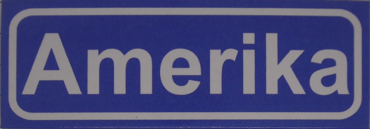 Souv© - koelkast magneet - plaatsnaam bord - kombord - souvenir - koelkastmagneetje - relatiegeschenk Amerika