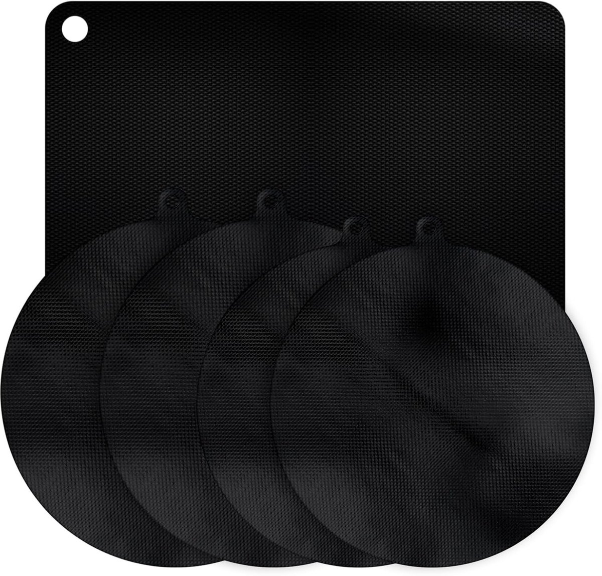 5 stuks inductieve bescherming mat set, 0,4 mm silicone bescherming mat, inductieve ophanging, hittebestendigheid tot 300 ° C, ophanging bescherming inductieve ophanging