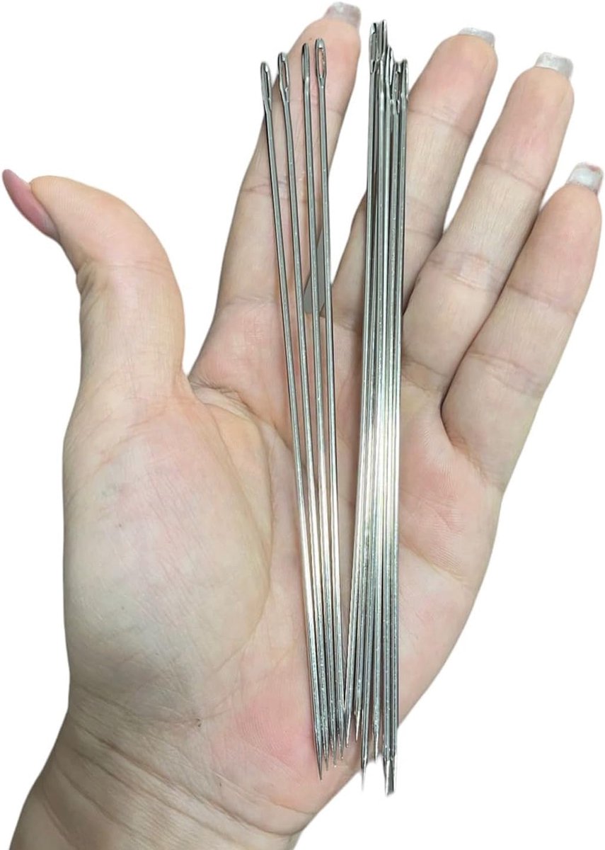 Handnaalden 15 cm - Professionele lange naalden - Voor kralen en parels - Inclusief flessenetui - ShopVlot