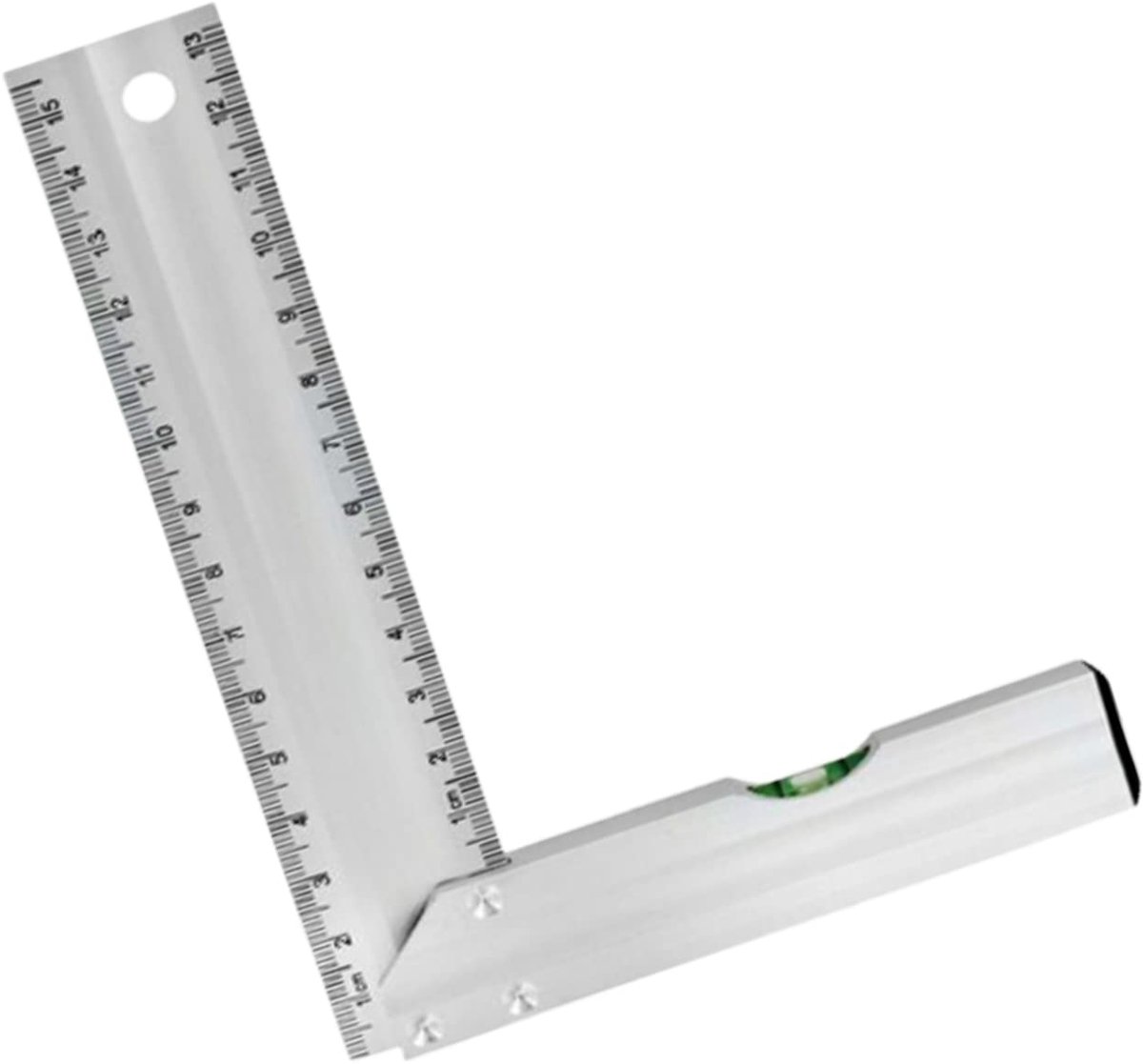 Timmerman vierkante 6 inch - aluminium - dubbelzijdig gegradueerd - ideaal voor precisiewerk - ShopVlot
