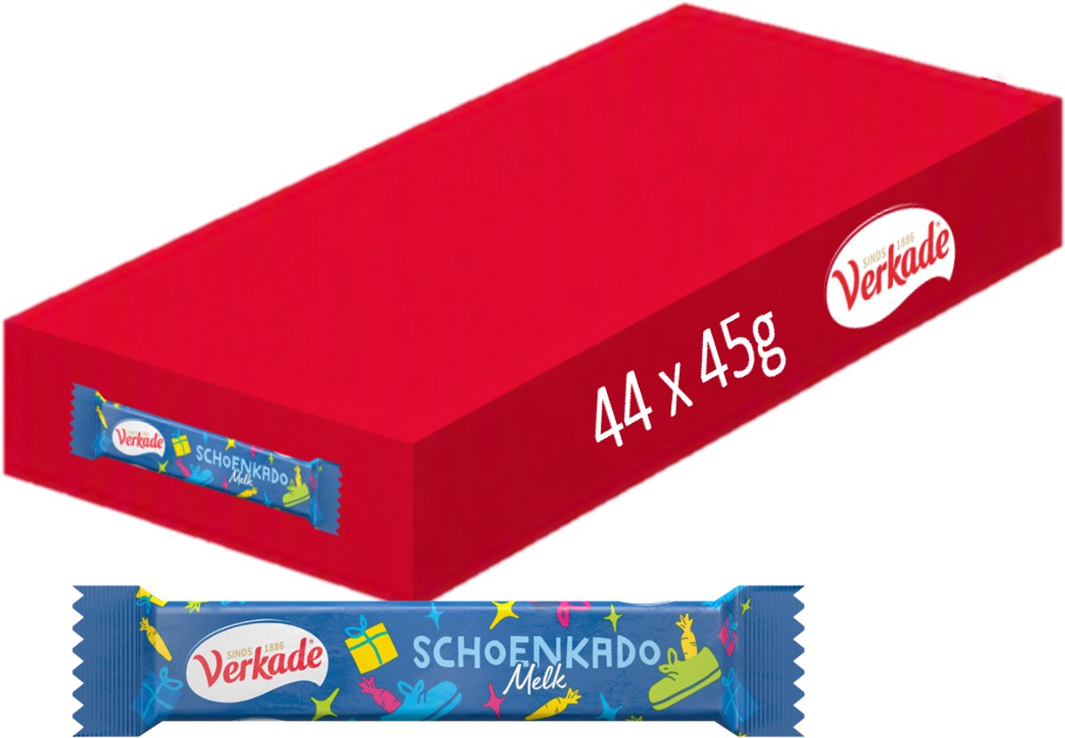 Verkade Schoenreep Melkchocolade - 44 x 45 gram