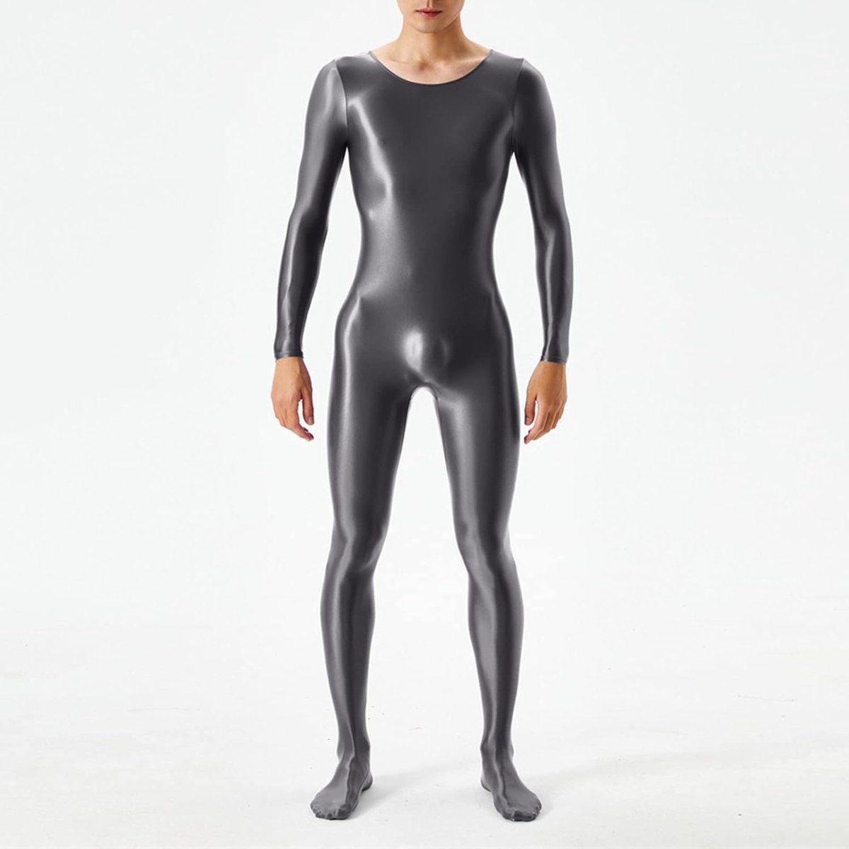 Glanzend pak voor heren, sexy, zijdeachtige, transparante broek en vest, pak, bodybuilding.