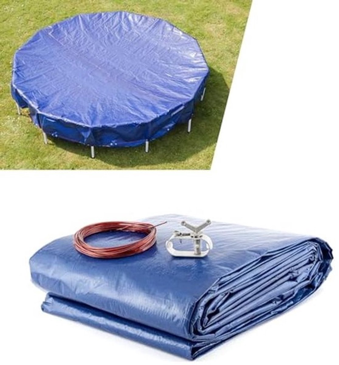 2-in-1 Winter- en Zomerzwembadafdekking - 520 cm Rond, UV-bestendig, PE-materiaal