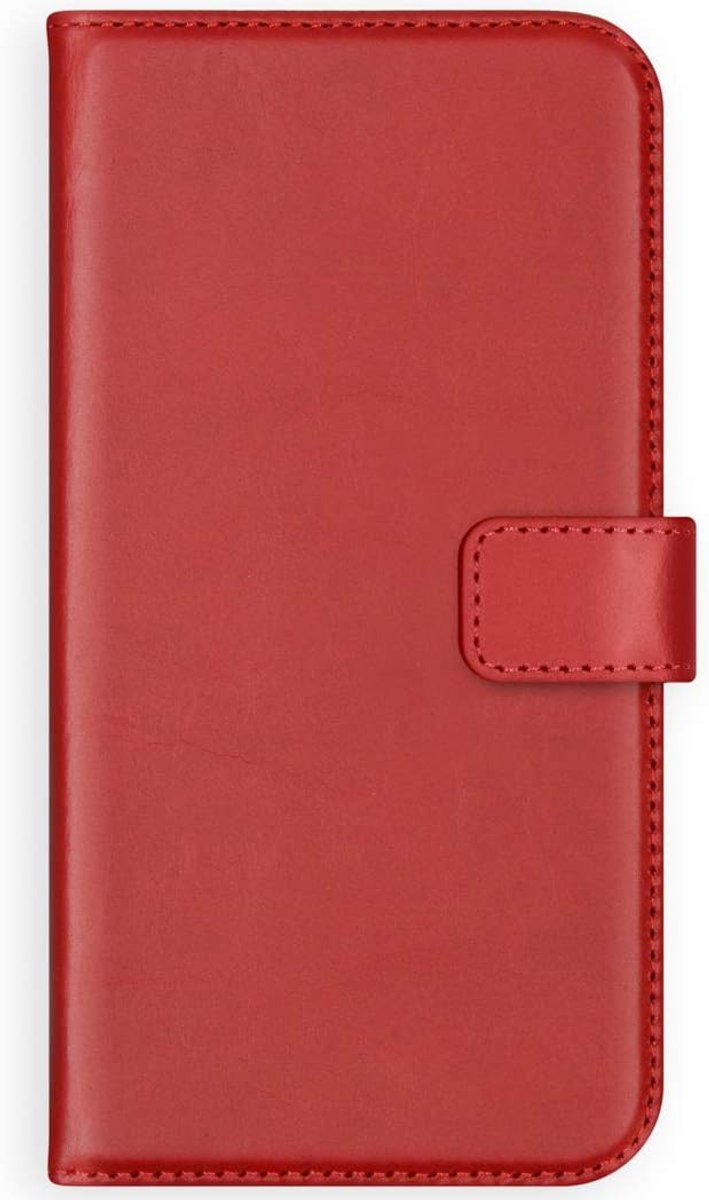 Compatibel met Samsung Galaxy A50, Samsung Galaxy A30s Hoesje – Era Echt Lederen Bookcase Cover – Telefoonhoesje in Rood [Plek voor 3 Pasjes én Briefgeld, Magneetsluiting]
