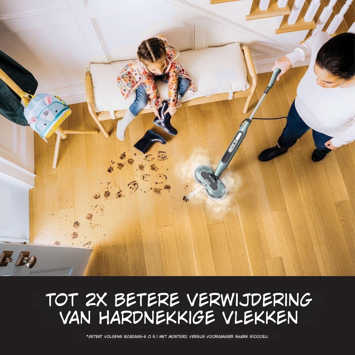 Kavora Stoomreiniger - Veelzijdig en Intensief Gebruik - Verwijdert Vlekken & Vuil - Groen - 38cm x 22cm x 121cm