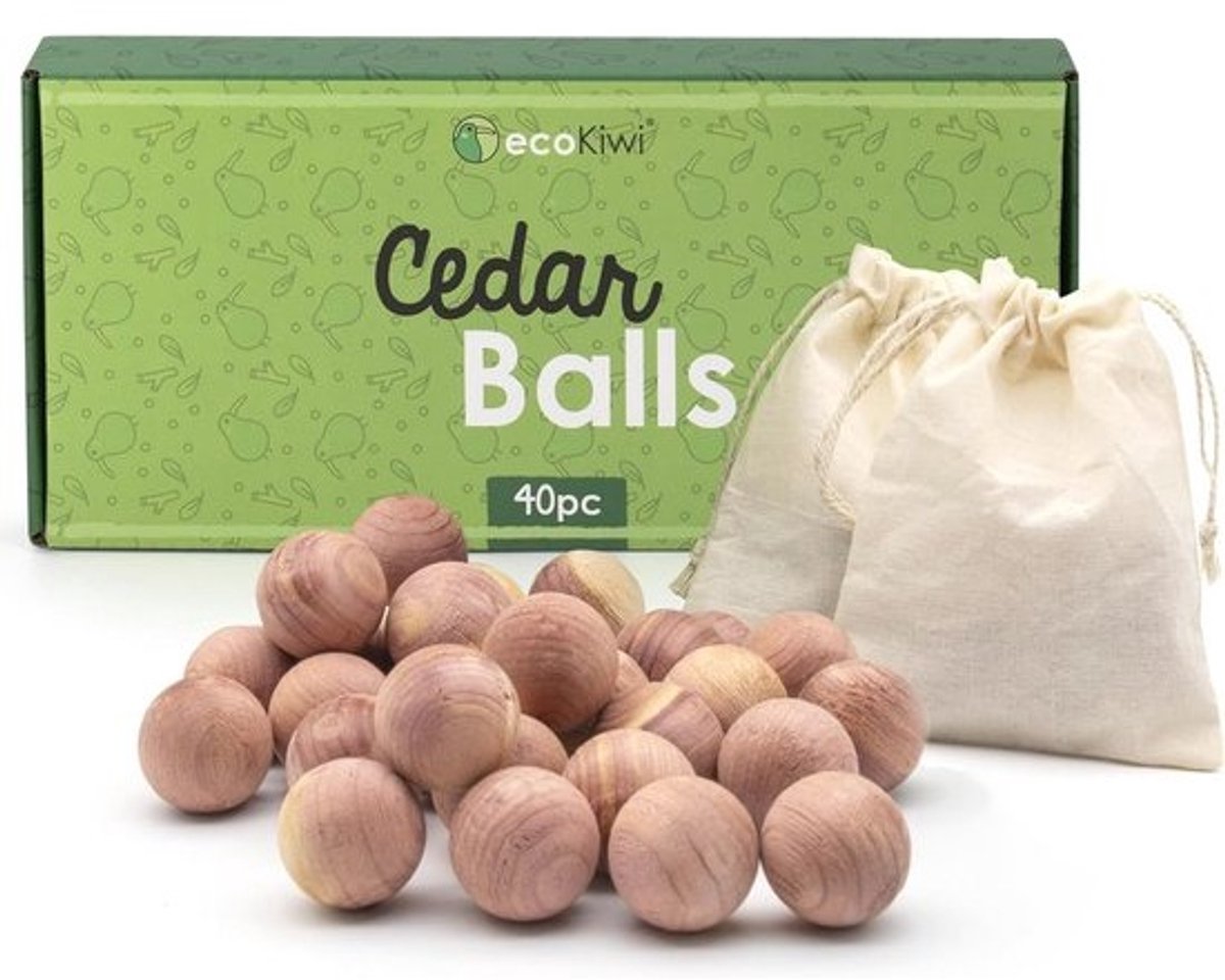 Cederhout Mottenballen 40 Pack - Natuurlijke Mottenverjager voor Kasten