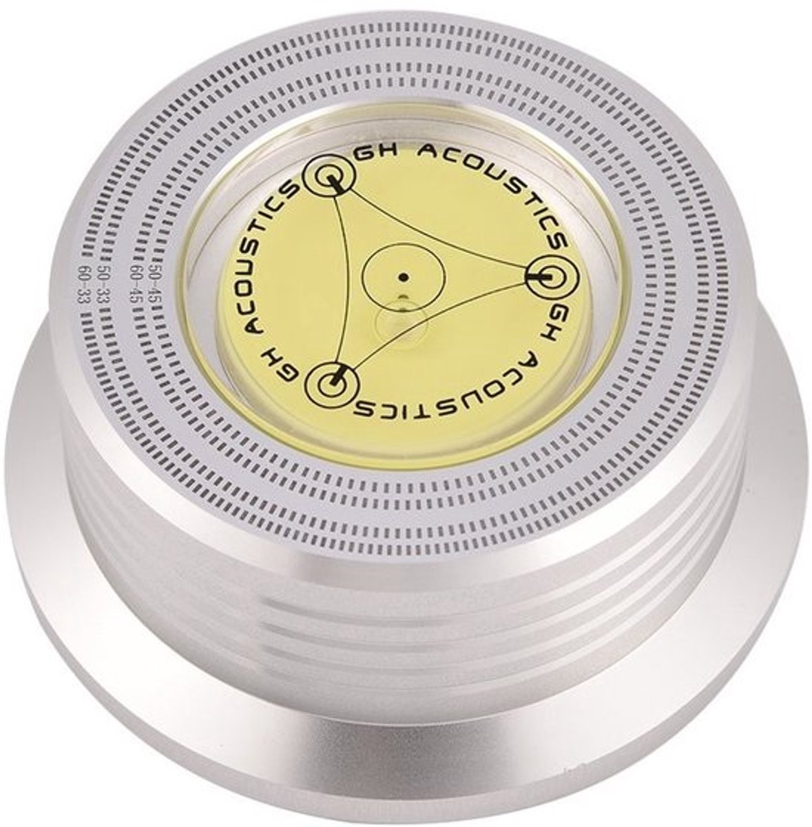Disc Record Stabilizer - Platenspeler Stabilisator 50/60Hz Waterpas Grammofoonplaten Klem - LP Platensteun Gewicht - 2 Kleuren (Zilver)