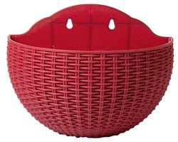 Bloempot | Plantenbak | Rotan | Rood