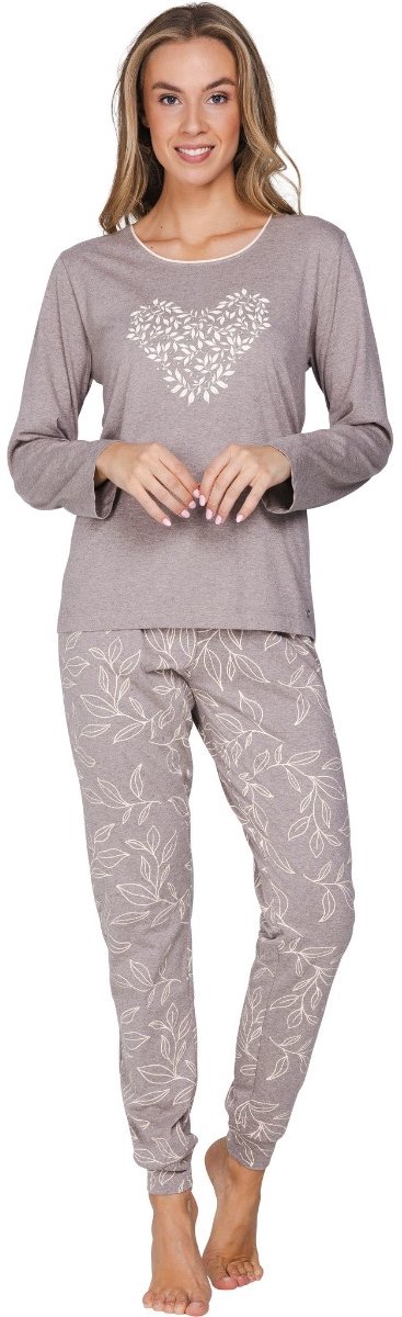 Biologisch katoenen dames pyjama beige Pastunette Beige vrouw 36