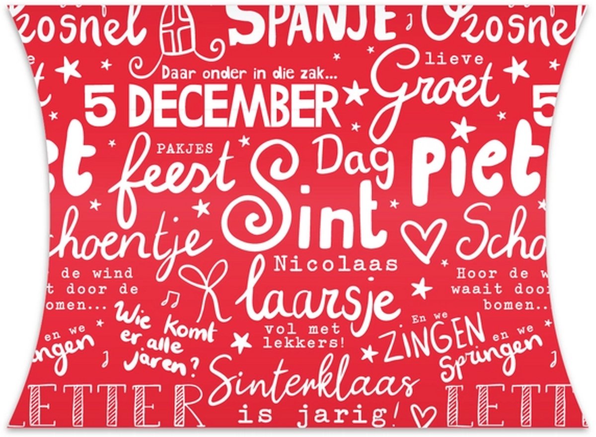 Sinterklaas zakje - Gondel doosje sint - Sinterklaas verpakking - Uitdeelzakjes - set van 10 zakjes - 5 december doosjes- Traktatie 5 december
