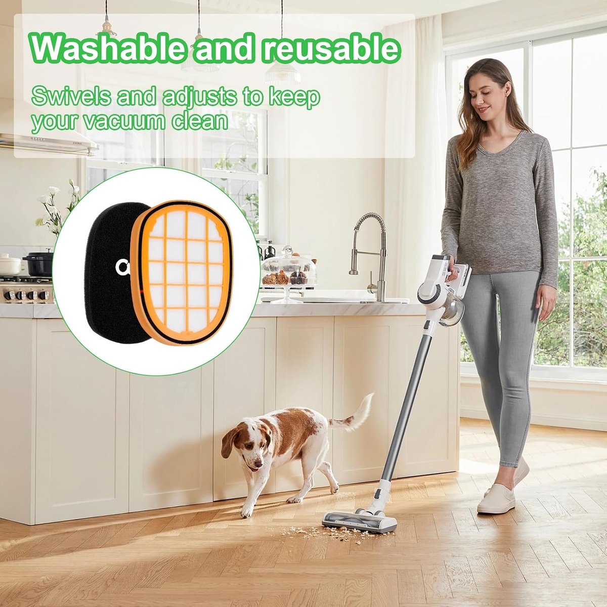 Vervangingsfilter voor HEPA-stofzuiger, geschikt voor Philips SpeedPro Max en andere modellen, optimale filtratie en stofopname