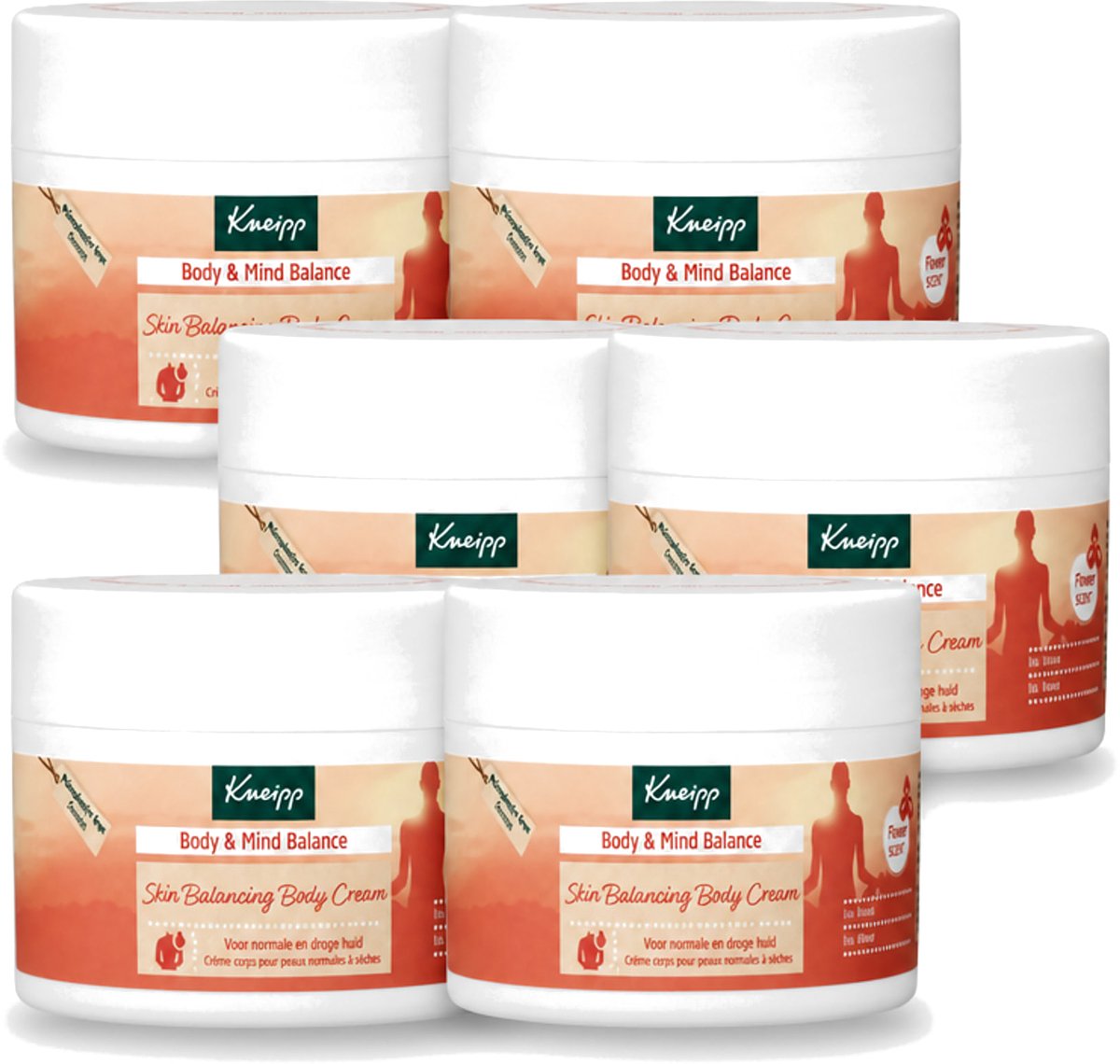 6 x Kneipp - Body crème - Body & Mind Balance - Iris & Vetiver - 200 ml - Voordeelverpakking - 6 stuks