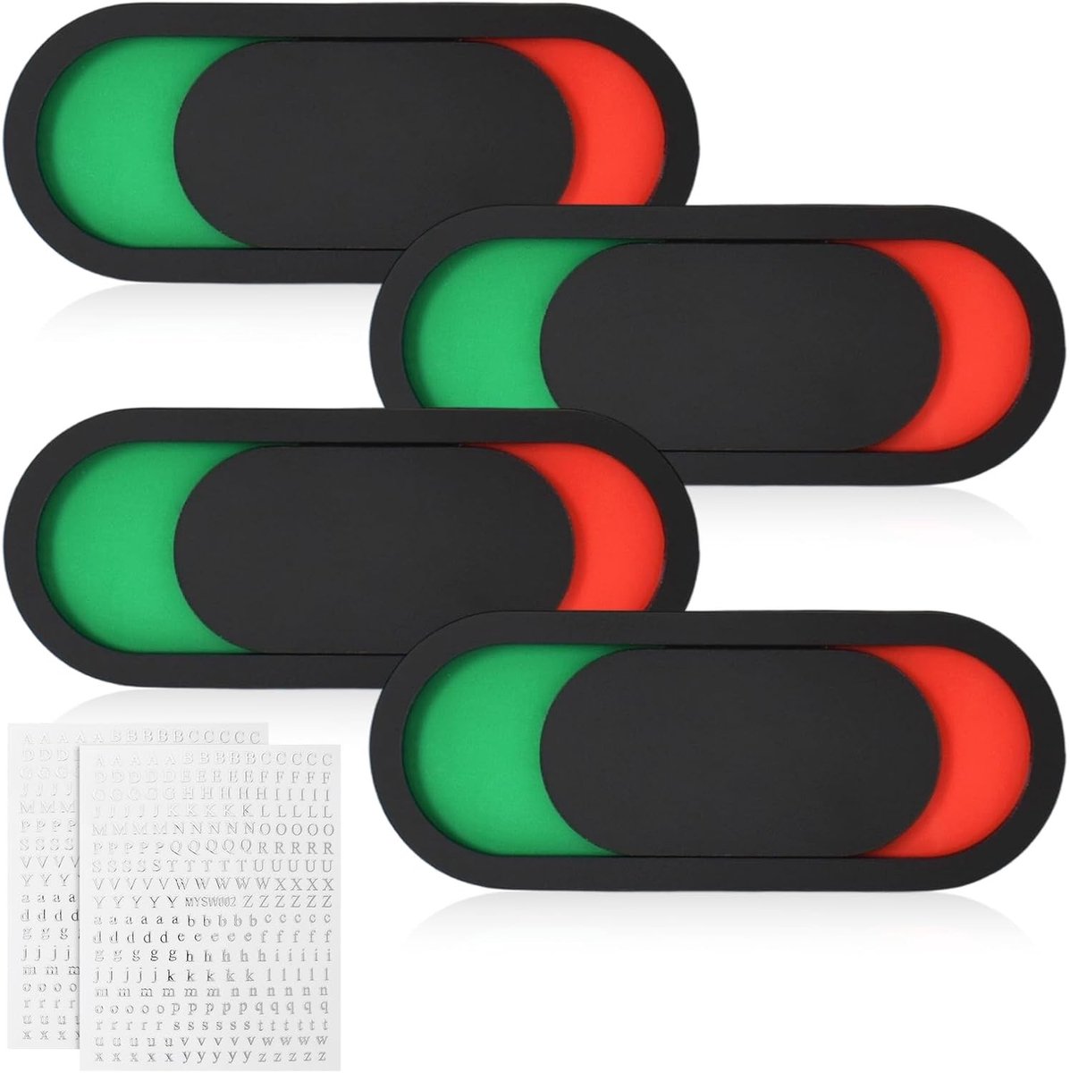 Deurstickers voor Vrij/Bezet met 4 Zilveren Stickers, Decoratieve Signalen voor Kantoor, Toilet en Hotel, Ideaal voor Vergaderruimtes en Badkamers