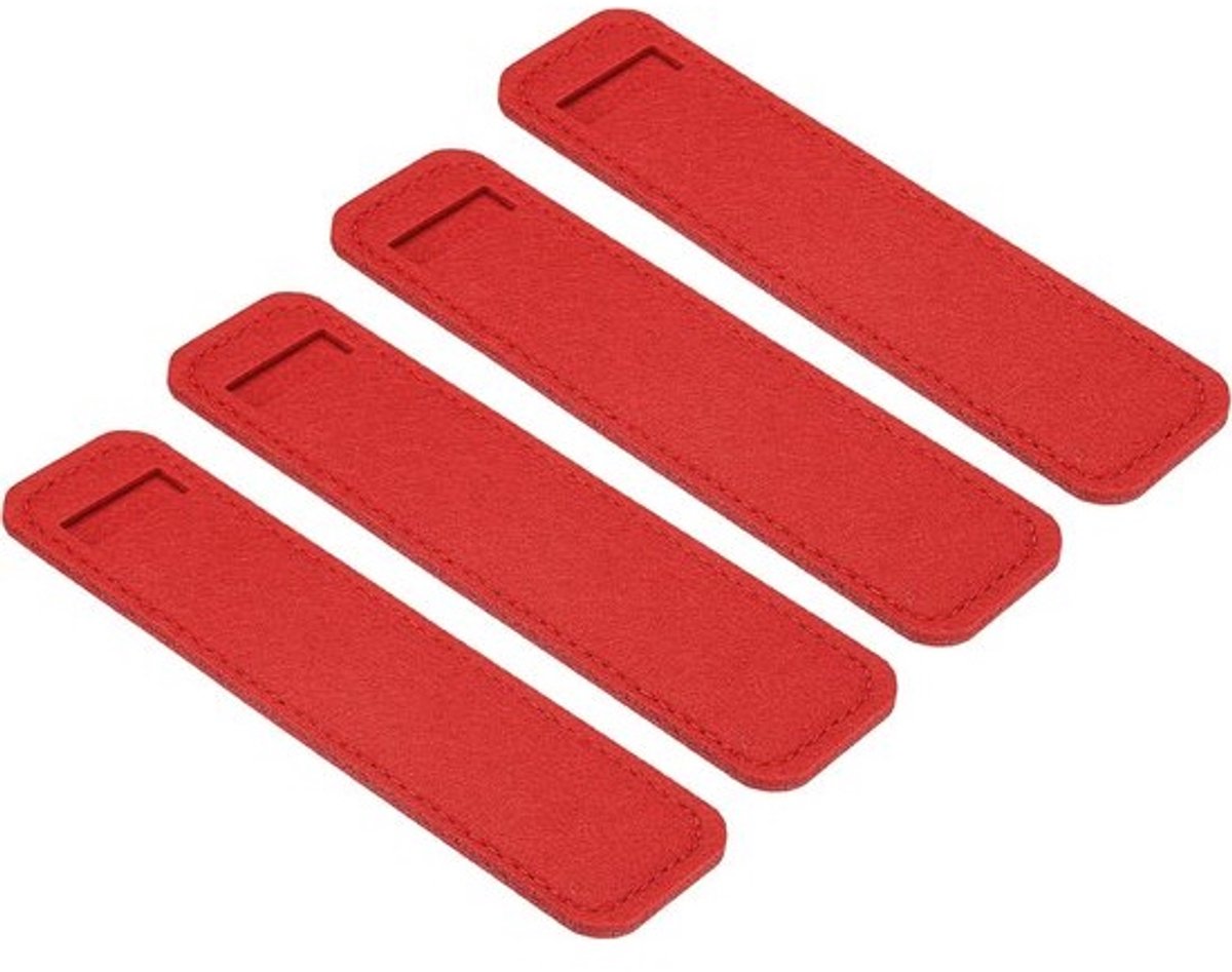 Vilt Pen Case Mini Pocket Protector Rood