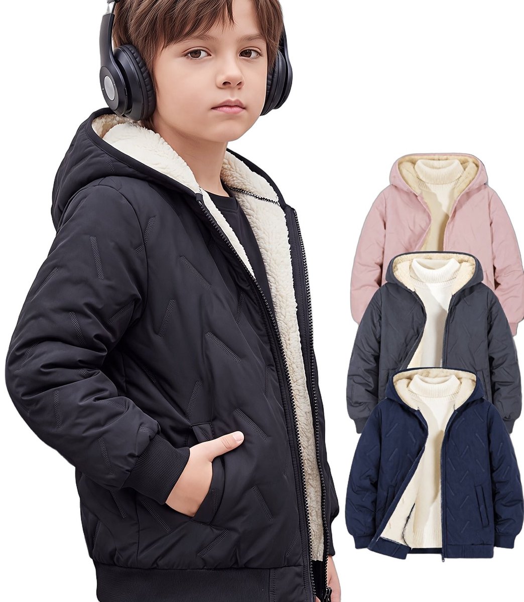 Currero Winterjas Parka Jongens Lange Jas Wintermantel Overjas Gewatteerd Waterdicht Winter Stijlvol Mantel Kinderen 9-10 Jaar Willekeurig Een Pak