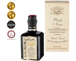 La Vecchia Dispensa Balsamico Azijn Perla Nera – 250ml – Extra Dikke Balsamico di Modena – Intens & Complex – P.G.I. Gecertificeerd