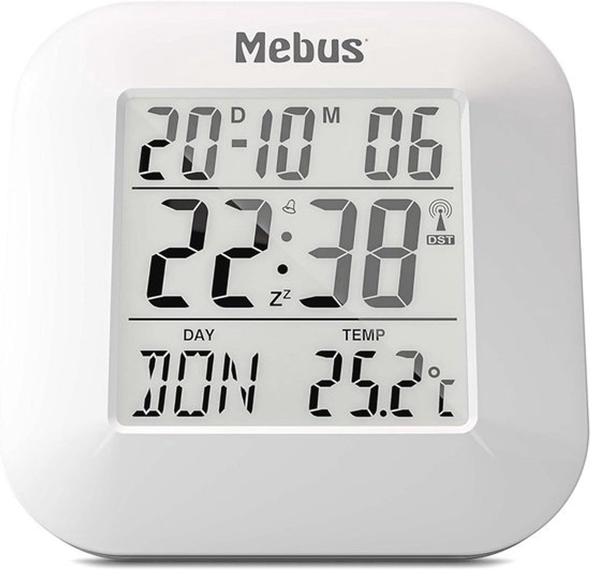 Digitale Draadloze Wekker met Thermometer, Datumweergave en Verlichting - Snooze-Functie