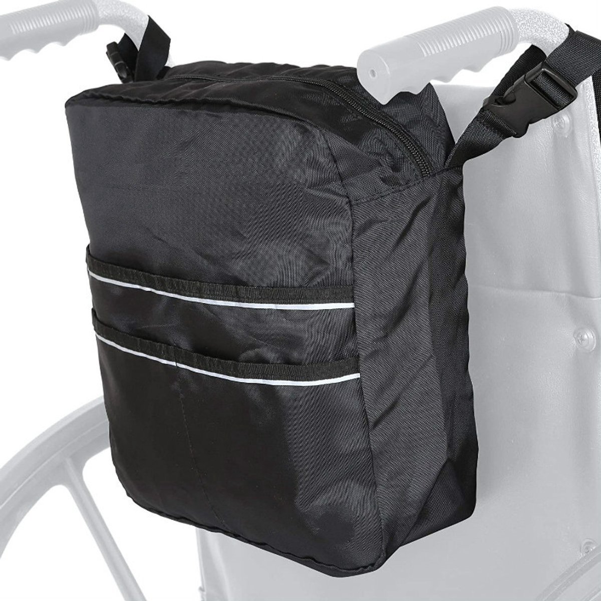 Rolstoeltas - Opbergtas voor rolstoel - Opbergtas voor rugleuning van rolstoel - Diverse opbergtas - Waterdicht - 30 x 11,5 x 31,5 cm - Diverse opbergtas - Zwart