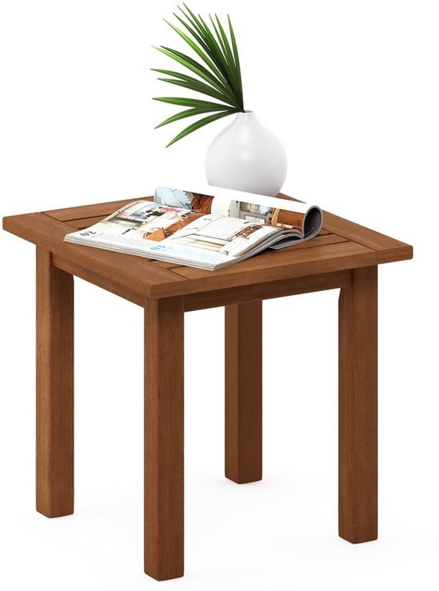 Omgoods - Houten Bijzettafel voor Tuin en Balkon 45x44.5 cm