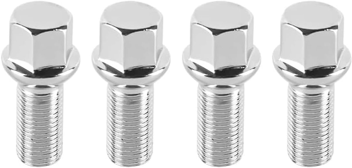 4 stuks, veiligheidsmoeren voor autowiel, wielbouten M14 x 1,5 x 28 mm, verzinkt, compatibel met F20, F30, F32, F22, F23, G20
