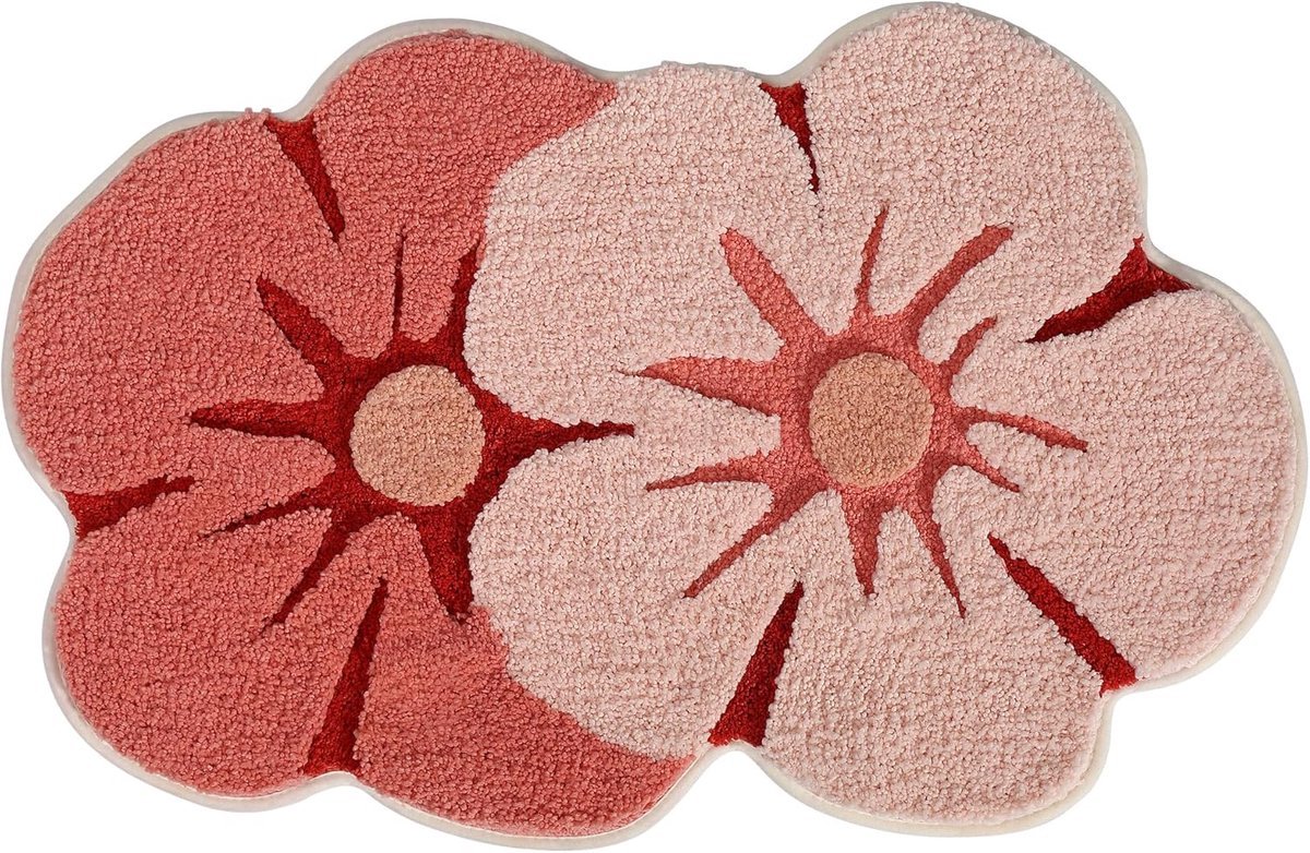 Leuke vloermat - Vloermat van imitatiekasjmier - Decoratieve deurmat - 40*60 cm - Antislip vloermat - Bloemenpatroon