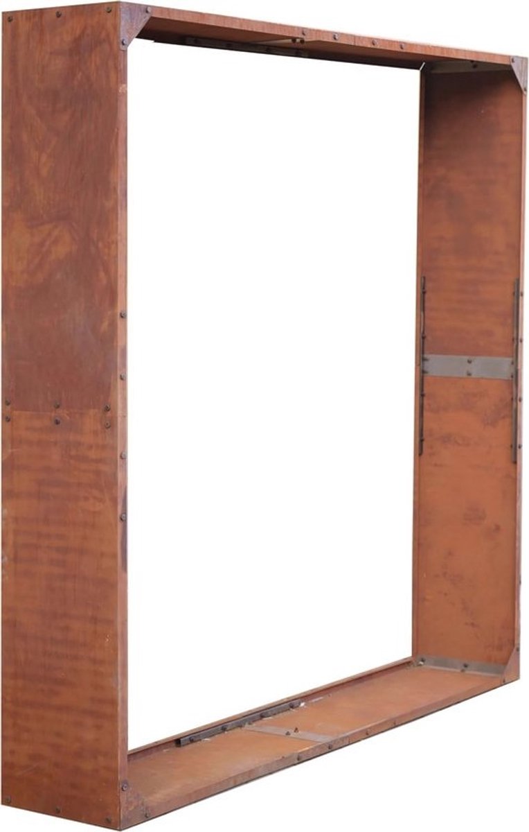 Houten Brandhoutopslag met Zichtwerende Wand - Weerbestendig en Onderhoudsvriendelijk (200 x 200 x 38 cm)