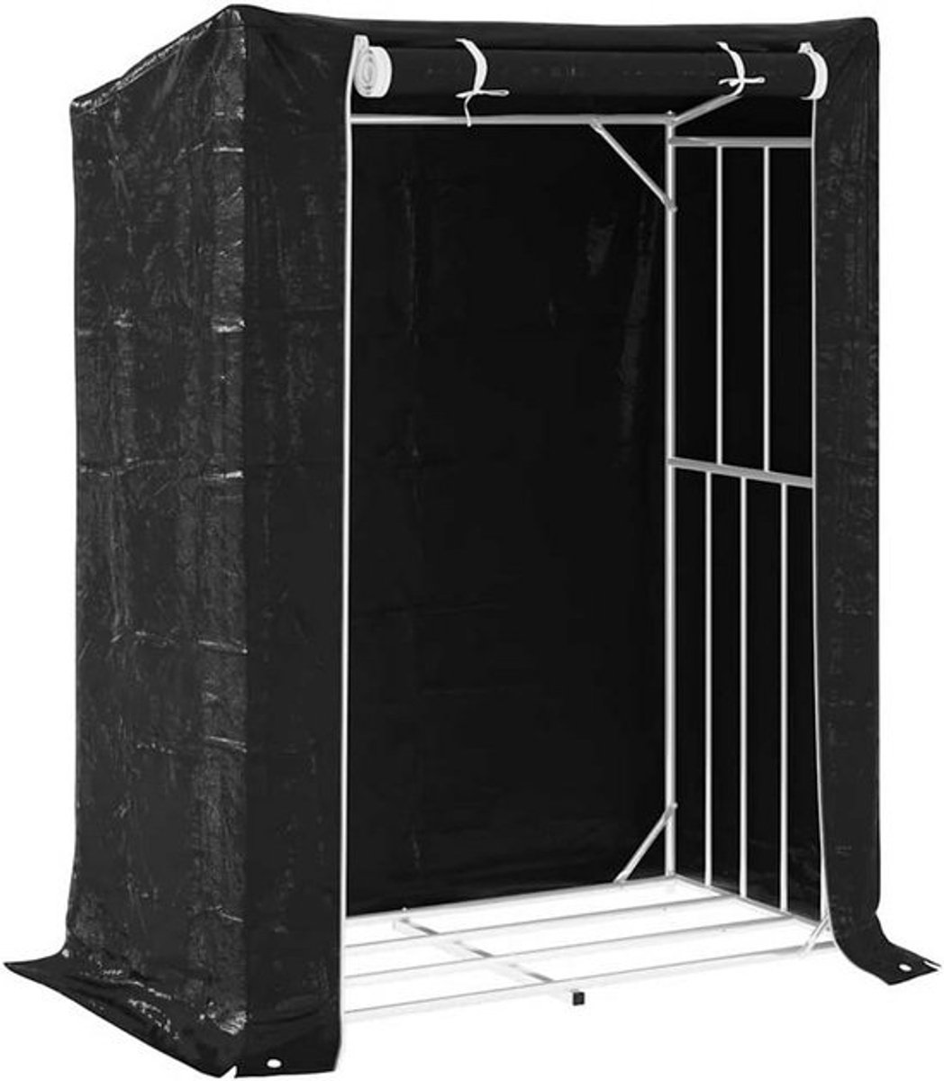 Houtopslag Rek met Regenhoes 150x80x200cm Gegalvaniseerd Staal