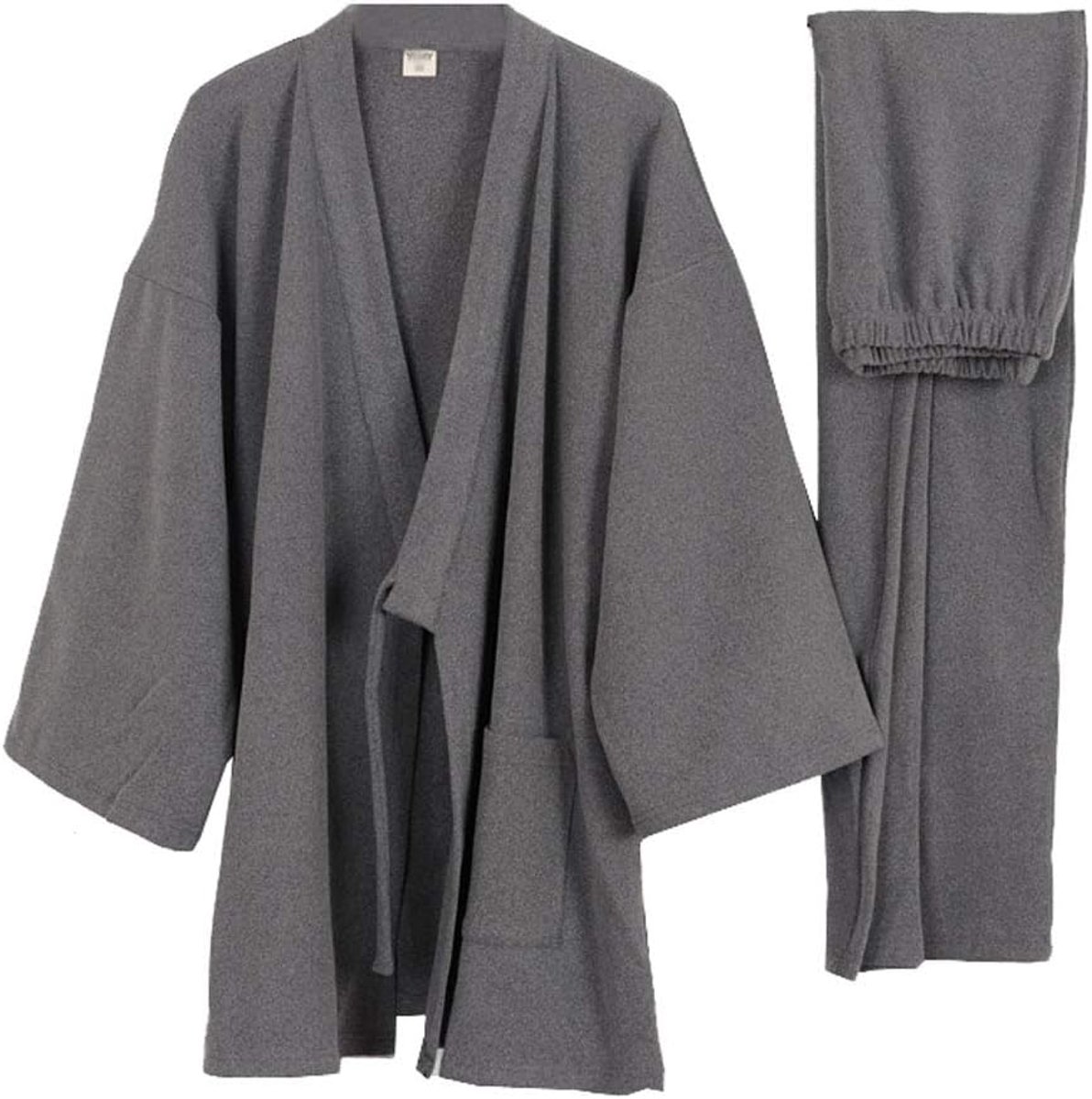 Japanse katoenen kimono, Hanfu oude pyjama pak plus size, Taoïstische kleding, Zen kleding