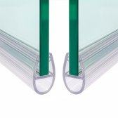 Minismus Douchedeurafdichting 6-8 mm (2 Strips van 100CM, inkortbaar) - Douchestrip voor Glas van 6 tot 8 mm - Douchedorpel Horizontaal - Douchemontageonderdelen - D-Profiel