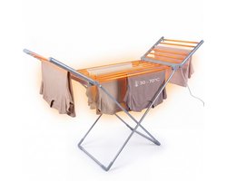 Premium Elektrisch Wasrek met Verwarming 230W - Wasrek - Verwarmd Droogrek - Wit - Silvergear