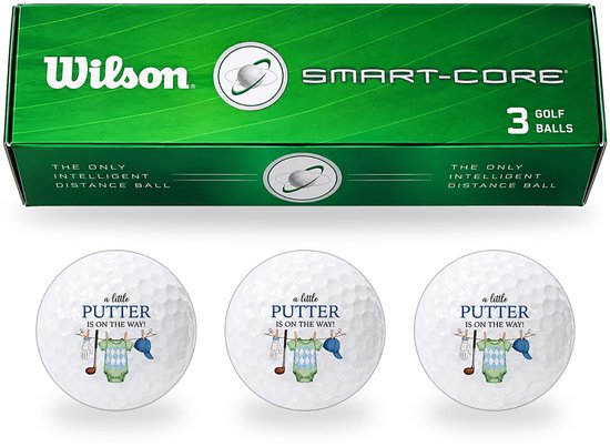 Wilson Golfballen Baby Boy - Geboorte Golf Cadeau - 3 stuks - Bedrukte Golfballen — afbeelding 5