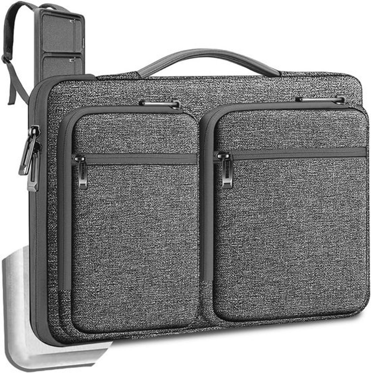 Laptophoes 15 15.6 16 17 inch - Slimme Briefcase Handbag voor Notebooks