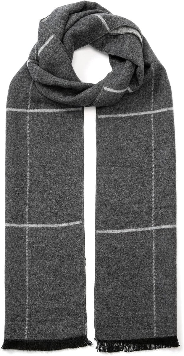 Australische wollen sjaal voor heren, warm, geruit, licht, gebreid, gestreept, met geschenkdoos