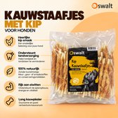 Oswalt kauwstaafjes met kip - gedraaide sticks met kip - 950 gram - 12,5cm - hondensnack