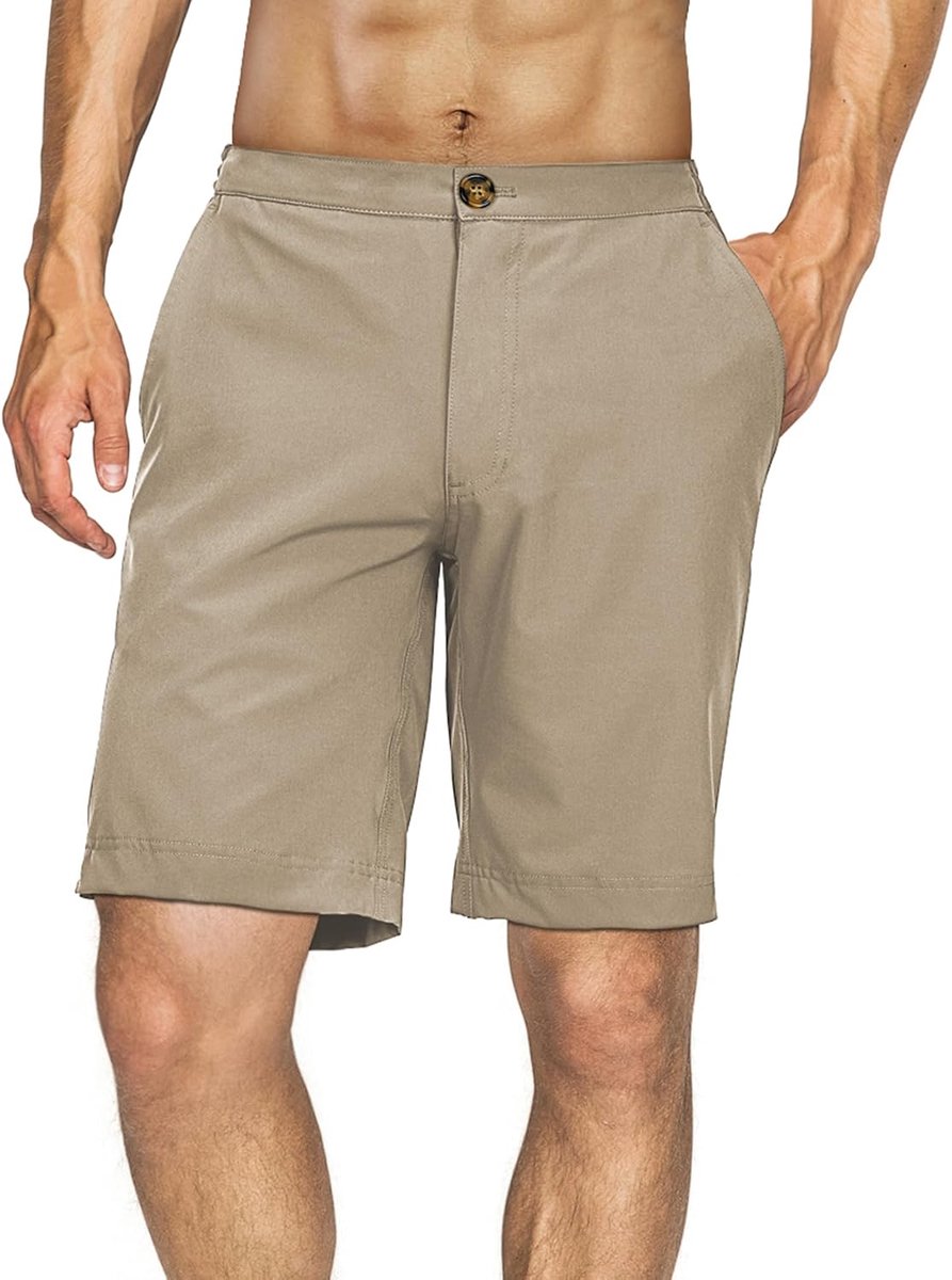 Shorts voor heren, bermuda werkbroek, elastisch, comfortabel, wandelbroek, zomer, 9 inch, hardloopshorts