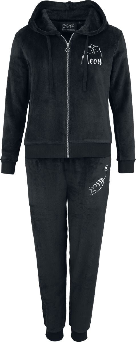Simon's cat Meow Meow Pyjama zwart Polyester