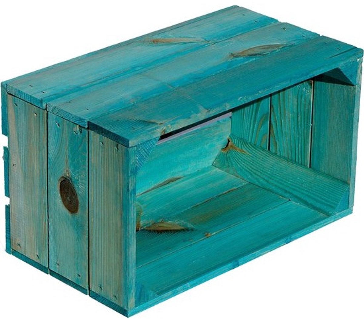 Kleine houten opbergkist - met inlegplank - Tuindecoratie en dressoir - 38x22x21 cm