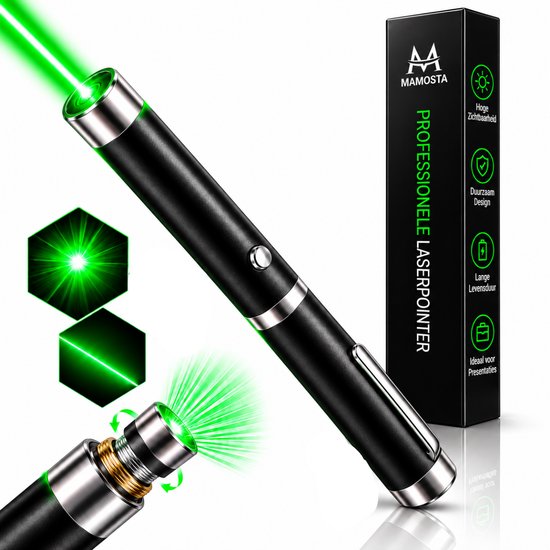 Mamosta® Professionele Laserpen - Klasse II - Laserlampje - Laserpointer Kat - Laser Dierenspeelgoed