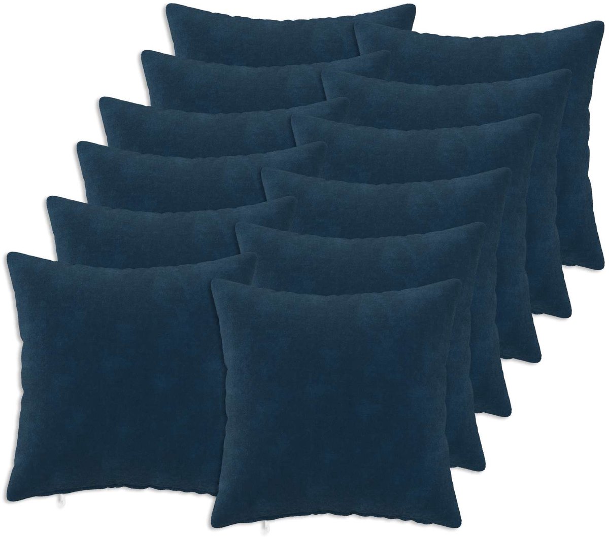 vidaXL Dekenkussen - 12 - st - HEERLEN - Blauw - 45 - x - 45 - cm - Microfiber - Fleece