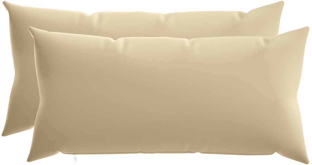 vidaXL Dekenkussen - 2 - st - HEERLEN - Beige - 40 - x - 80 - cm - Polyester