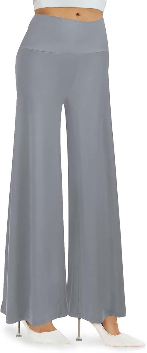 Fluid Pants Dames Chique en Elegante Elastische Taille Hoge Taille Brede Zomer Broek Palazzo Lounge