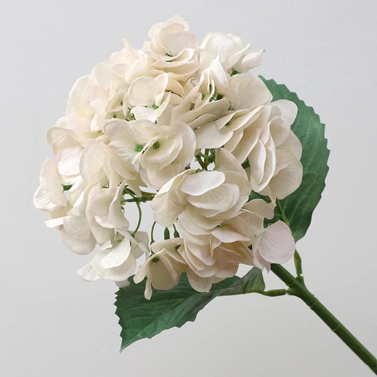 Kunstbloemen realistische hortensia bloemen boeket voor bruiloft feest kantoor woondecoratie (beige)