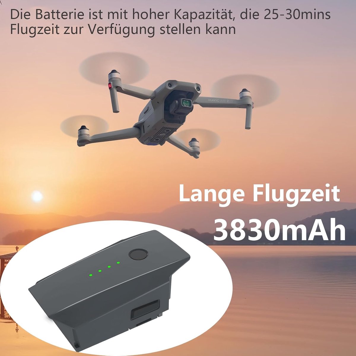 2 stuks Mavic Pro accu, 11,4 V 3830 mAh Intelligent Flight reserveaccu voor DJI Mavic Pro Platinum, Alpine, White Drone (niet geschikt voor Mavic 2) – foto 4