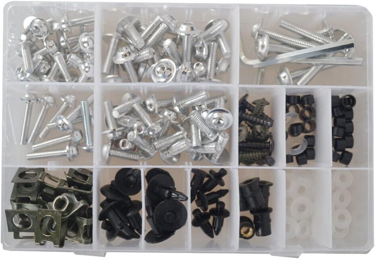 Kit voor yamaha TTR110 TTR110 2008-2011 2009 2010 motorfiets onderdelen 200x kuip body bout kit schroef clip onderdelen, Silver
