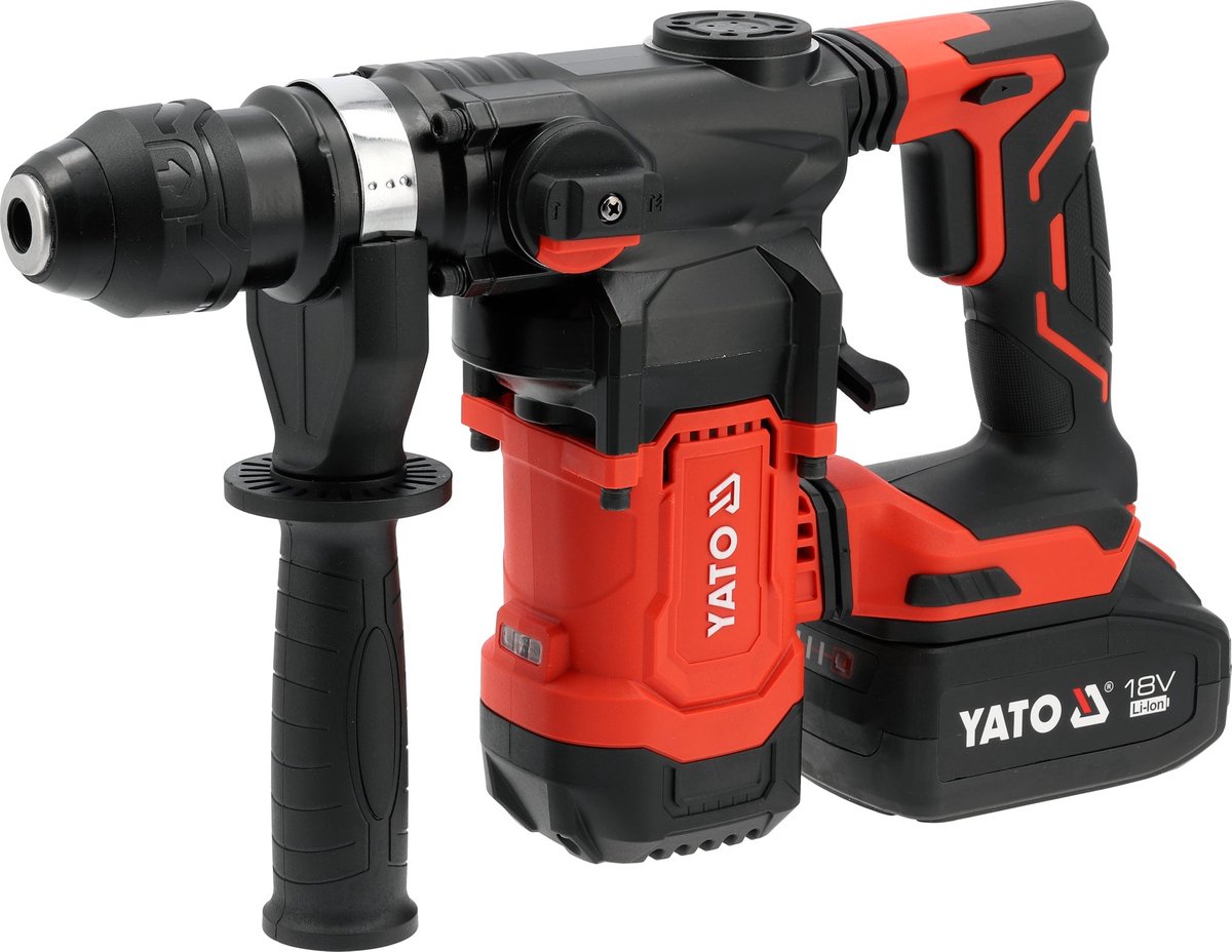 YATO YT-827740 Accu Boorhamer SDS-Plus 18V - 3.8 Joule - Borstelloos - Inclusief 4.0 Ah Accu & Snellader - Meteen Aan De Slag