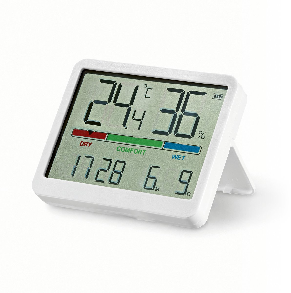 EASYmaxx-thermometer voor binnenshuis, hygrometer & weerstation | Tijd & datum