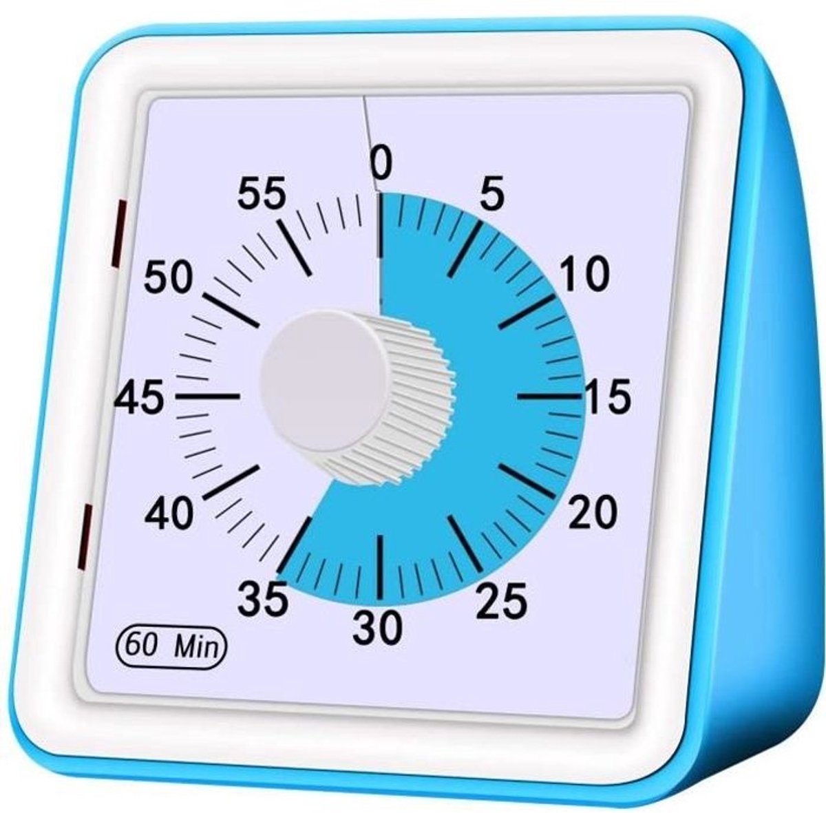 Visuele timer - Stille timer - 60 minuten - Geschikt voor kinderen en volwassenen - Blauw